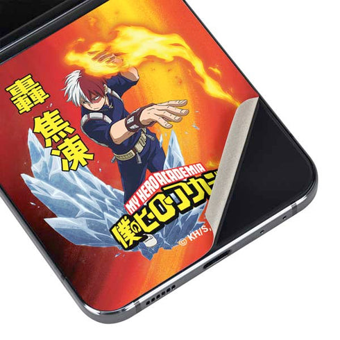 My Hero Academia Shoto Todoroki Season 4 Galaxy Z Flip5 5G Skin